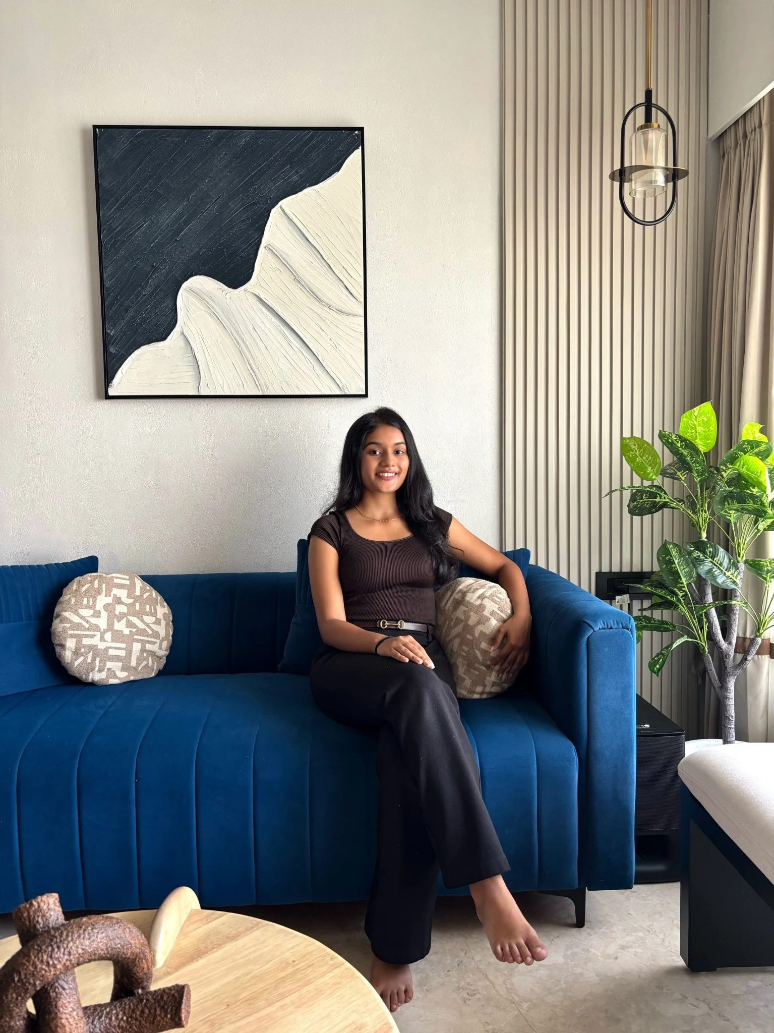 Interior designer Sakshi Jain in a home she designed
