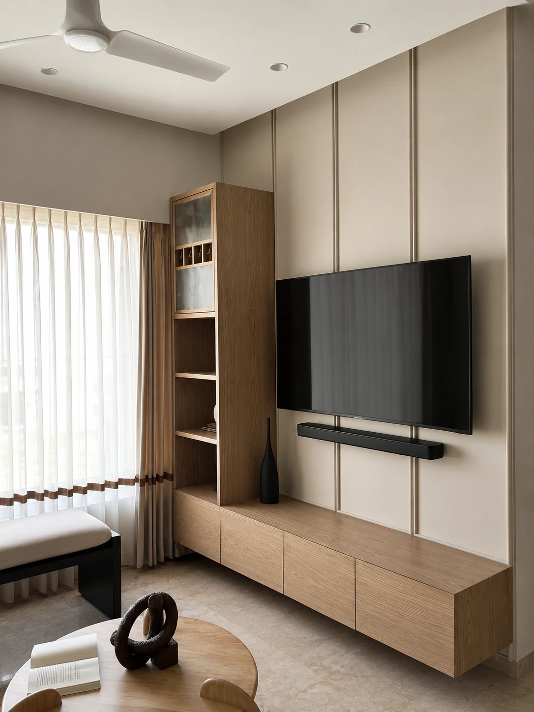 Living room TV wall